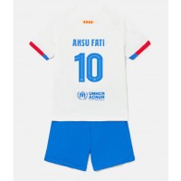 Barcelona Ansu Fati #10 Fotballklær Bortedraktsett Barn 2023-24 Kortermet (+ korte bukser)